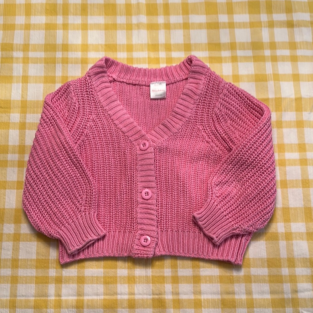 Hanna Andersson pink cardigan size 3T